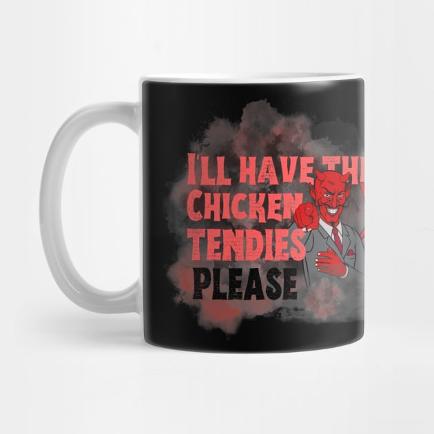 Funny Chicken Tenders Tendies Fingers by GrooveGeekPrints